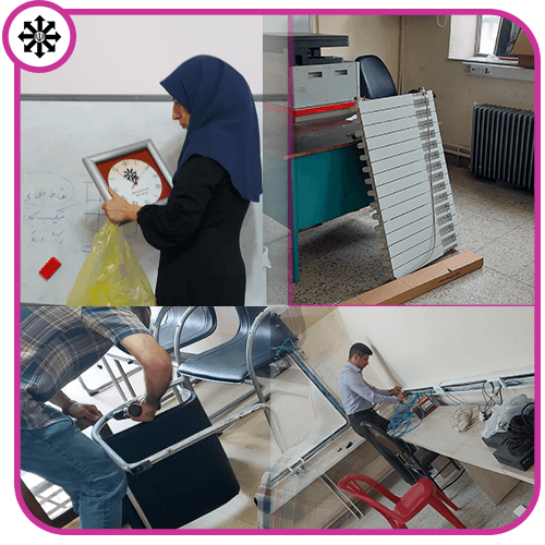 تعمیرات برخی از تجهیزات مدرسه